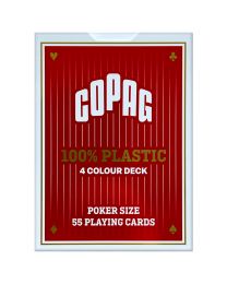 COPAG 100% Plastic 4 Colour Deck Red