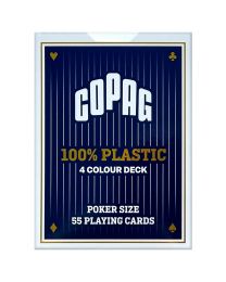 COPAG 100% Plastic 4 Colour Deck Blue