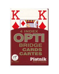 Piatnik 4 Index OPTI Bridge Cards Red