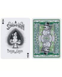 Bicycle Playing Cards Snowman Back Green