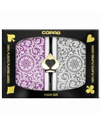 COPAG Plastic Playing Cards Double Deck Purple & Grey