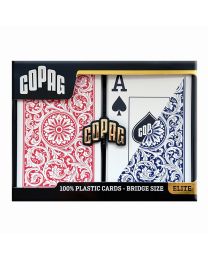 COPAG Double Set Bridge Playing Cards Jumbo Index Red/Blue