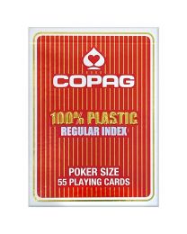 Wide Size & 2 Cut Cards Copag Plastic Playing Cards Peek Index Red/Blue 
