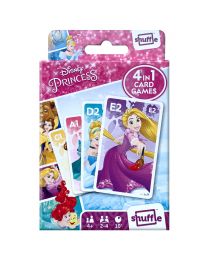 Cartamundi 108434902 Shuffle Multicolor Tripack Princesas Disney Juego de Cartas 