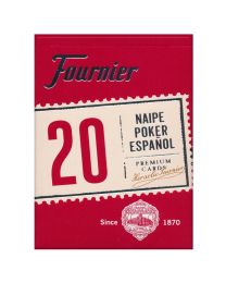 Fournier Poker 20 Naipe Poker Español Rojo