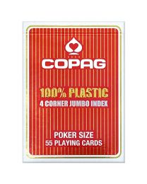 COPAG 4 Corner Jumbo Index Playing Cards Red