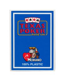 Plastic Playing Cards Modiano Texas Poker Light Blue