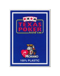 Plastic Playing Cards Modiano Texas Poker Blue