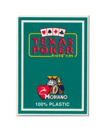 Plastic Playing Cards Modiano Texas Poker Green