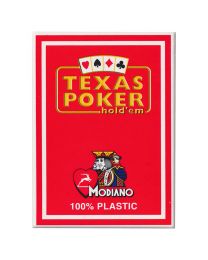 Plastic Playing Cards Modiano Texas Poker Red
