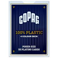 COPAG 100% Plastic 4 Colour Deck Blue