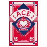Ace Playing Cards Regular Index Linen Finish Red