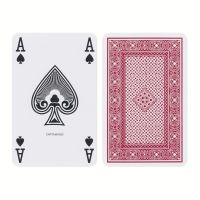 Ace Playing Cards Regular Index Linen Finish Red